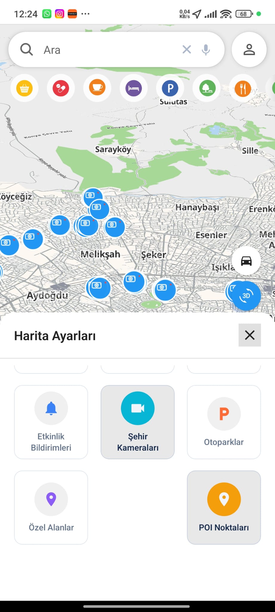 Şehir Kameraları Katmanı